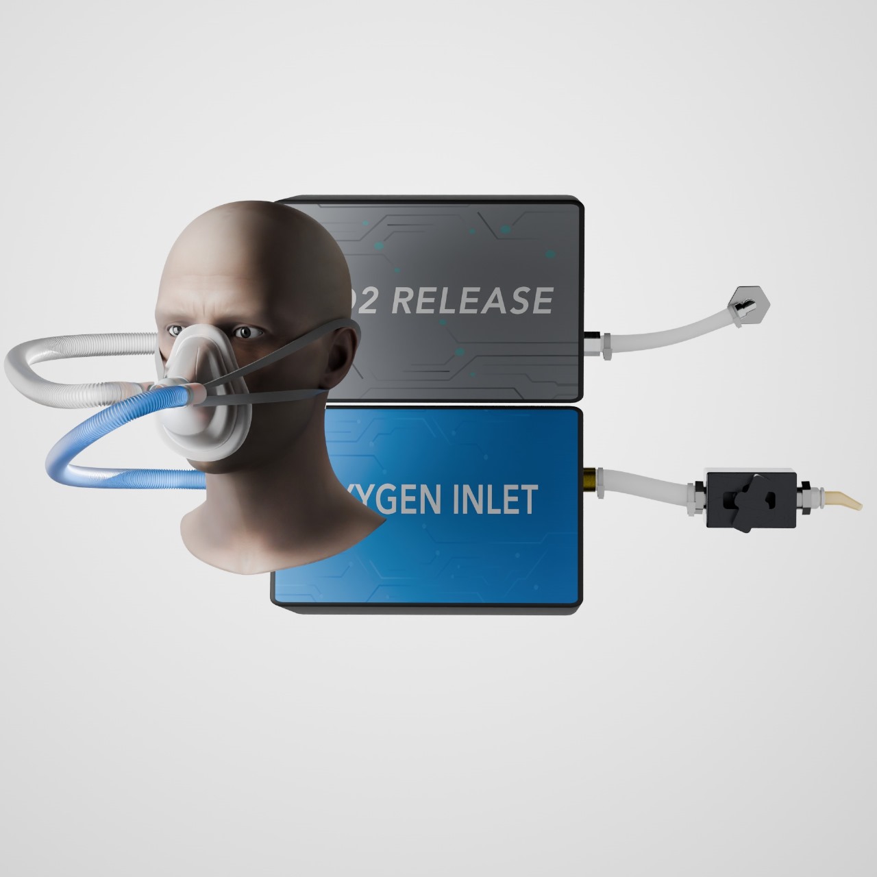 BIBS Mask System – Dual-Compatible Oxygen Delivery and CO₂ Scrubber for Hyperbaric Chambers