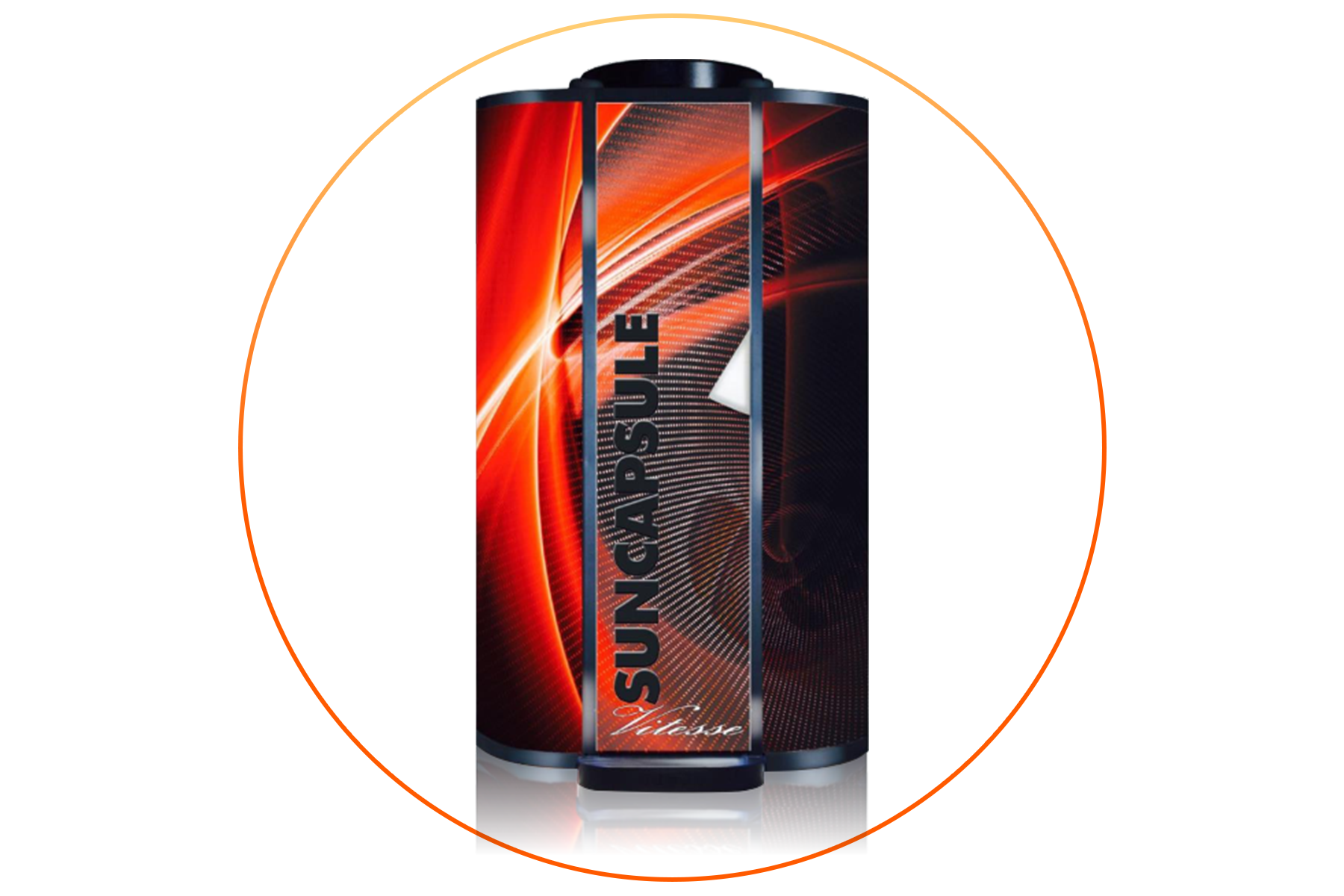 Stand-up UV tanning booth available at Boca Tanning Club's Weston salon