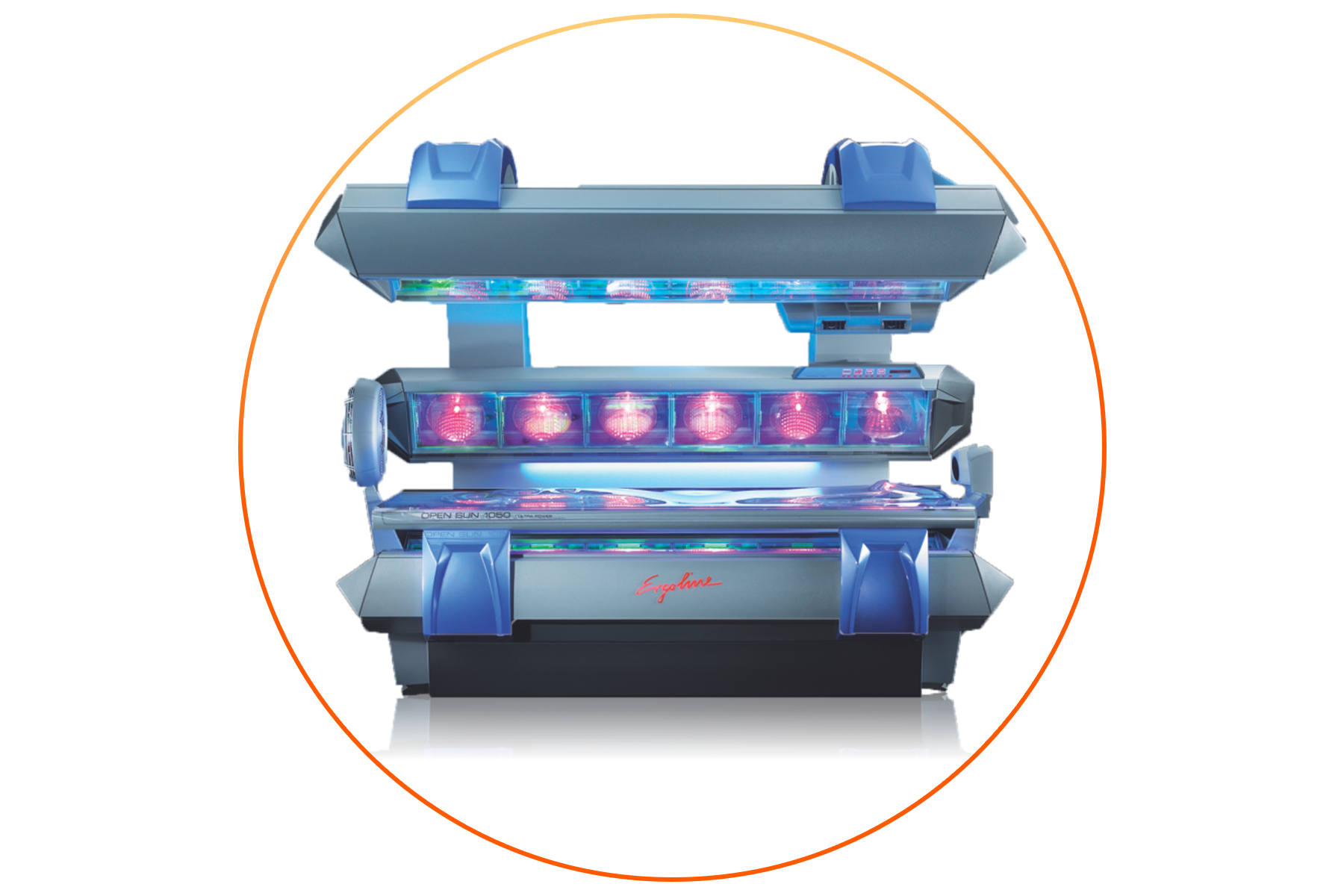 High-pressure UV laydown tanning bed available at Boca Tanning Club's Weston salon