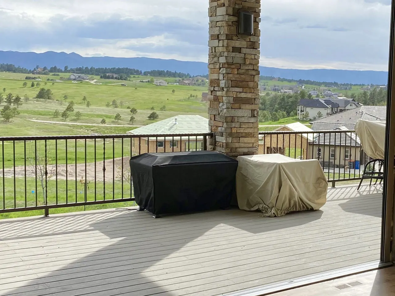 Mountain view deck seen from the great room