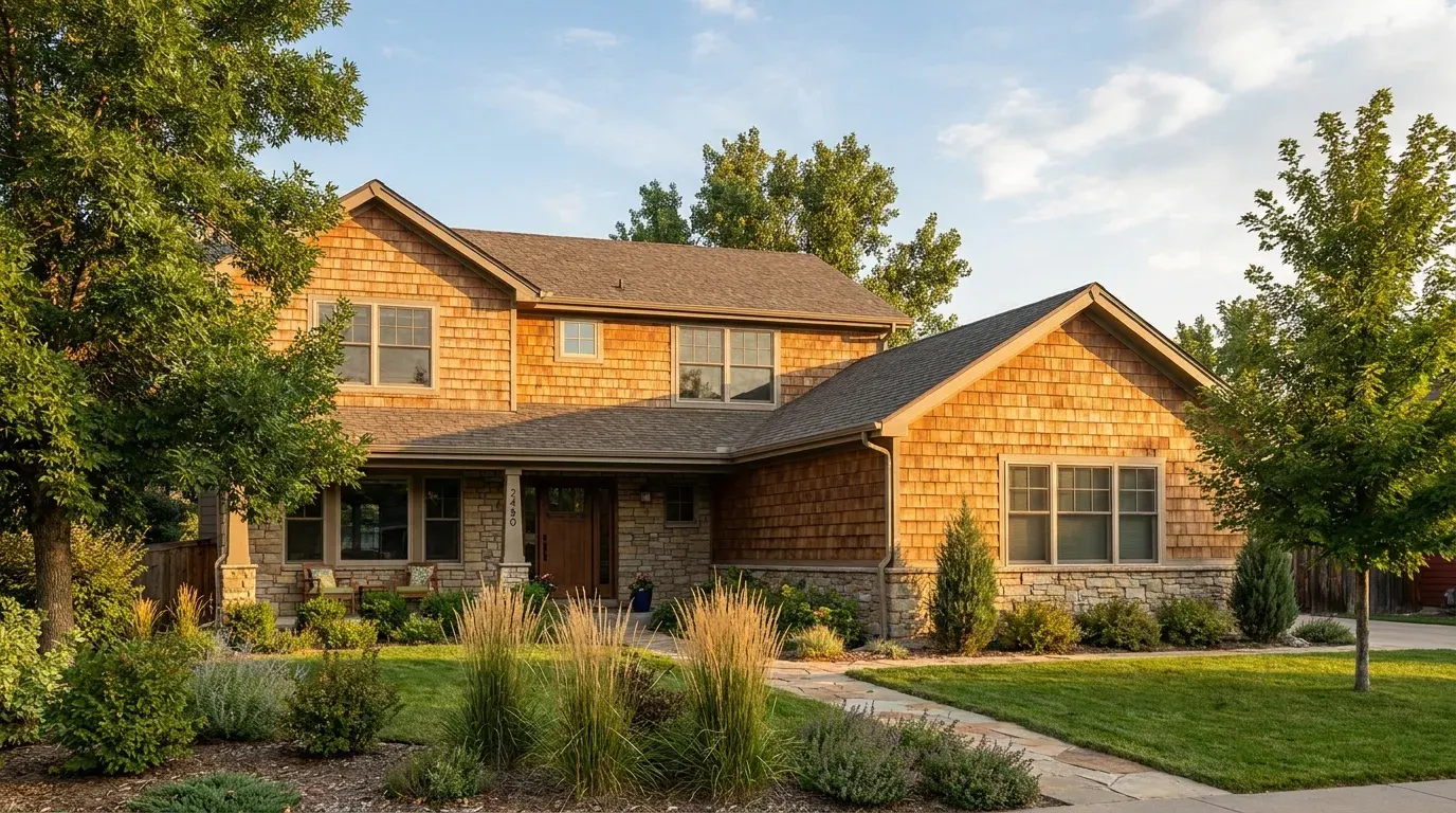 Two-story craftsman-style home with a matching addition