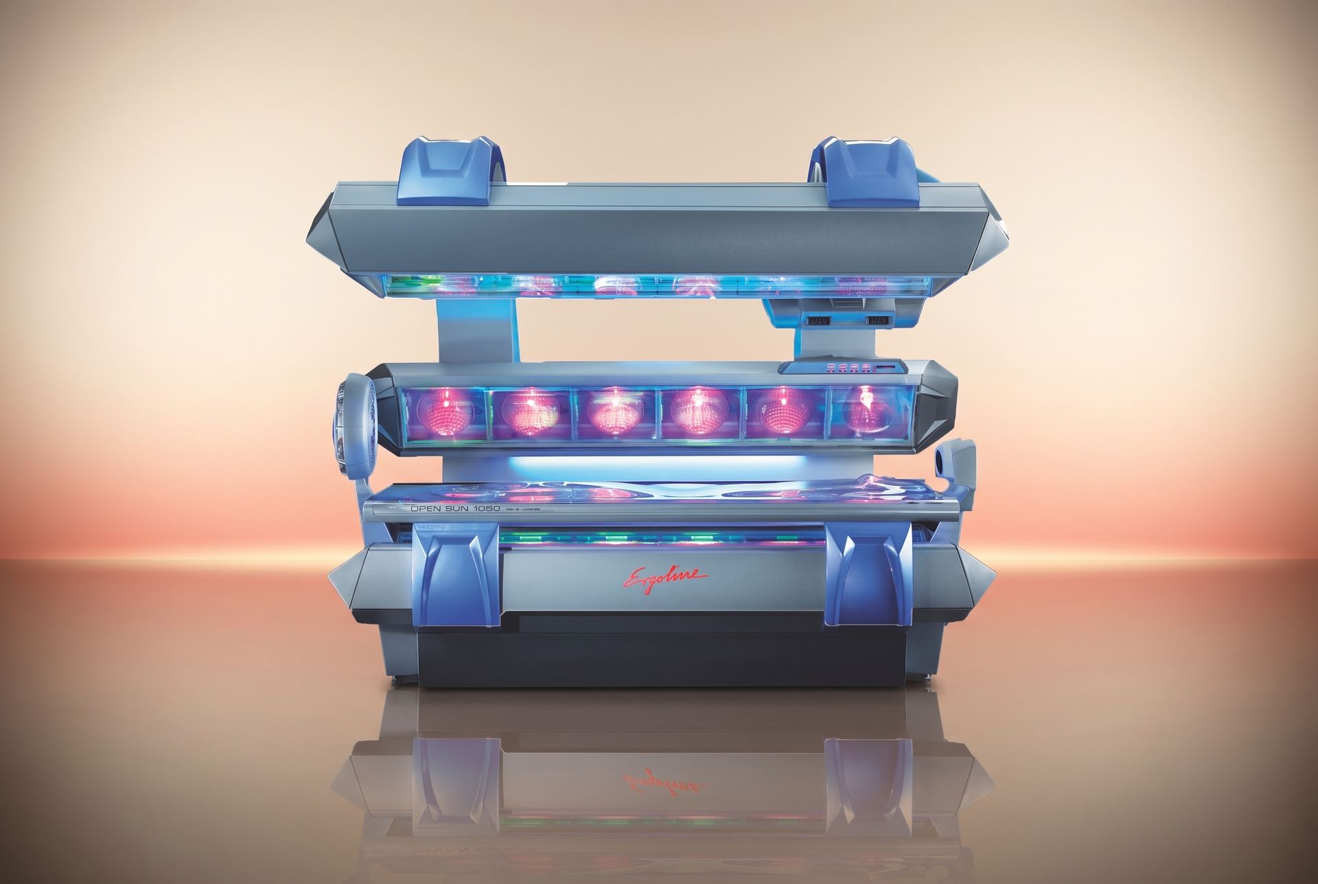 High-pressure UV laydown tanning bed available at Boca Tanning Club's Weston salon