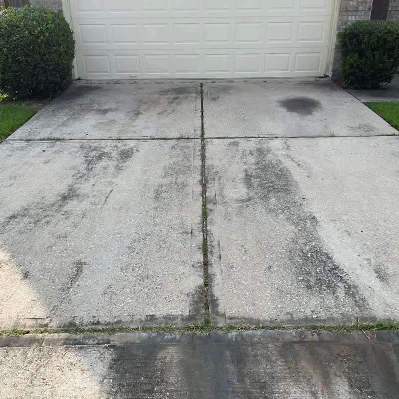 Sidewalk Before & After - H2O Prime Pressure Washing