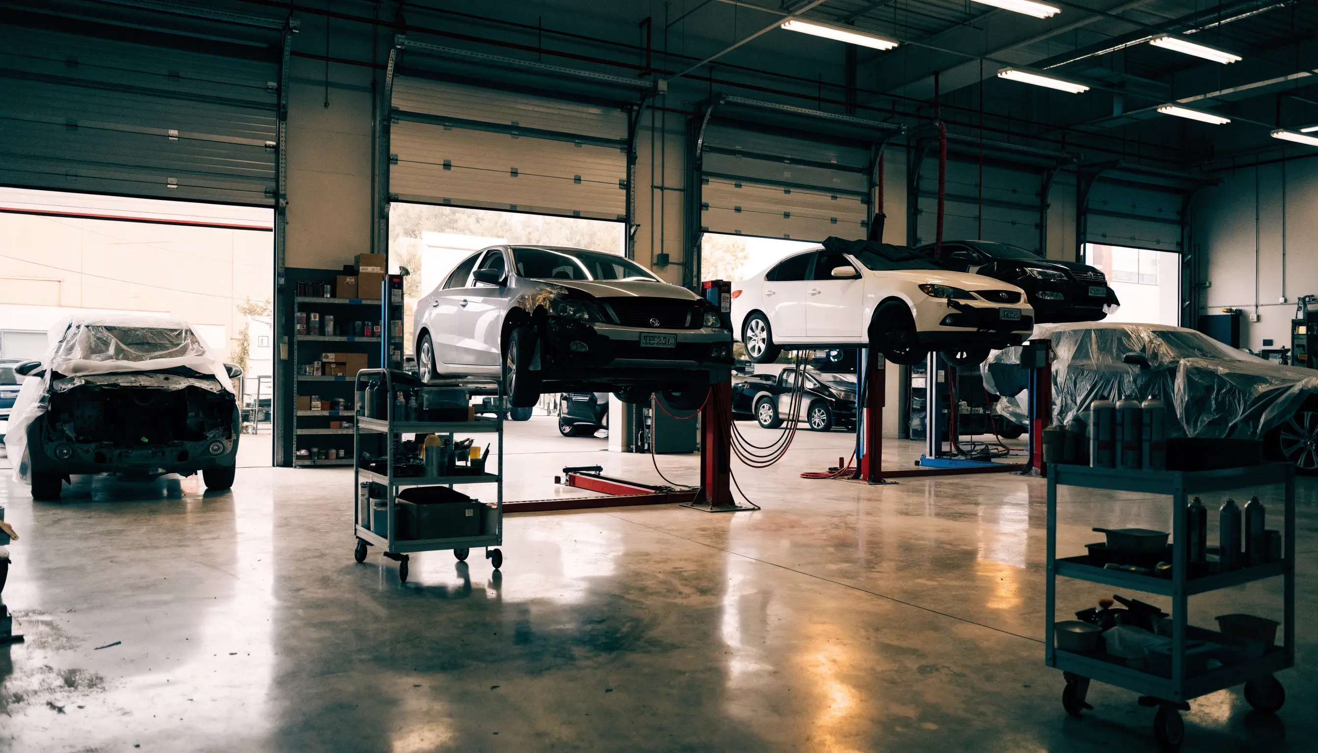 AutoMax Auto Body collision repair bays on Preston Hwy