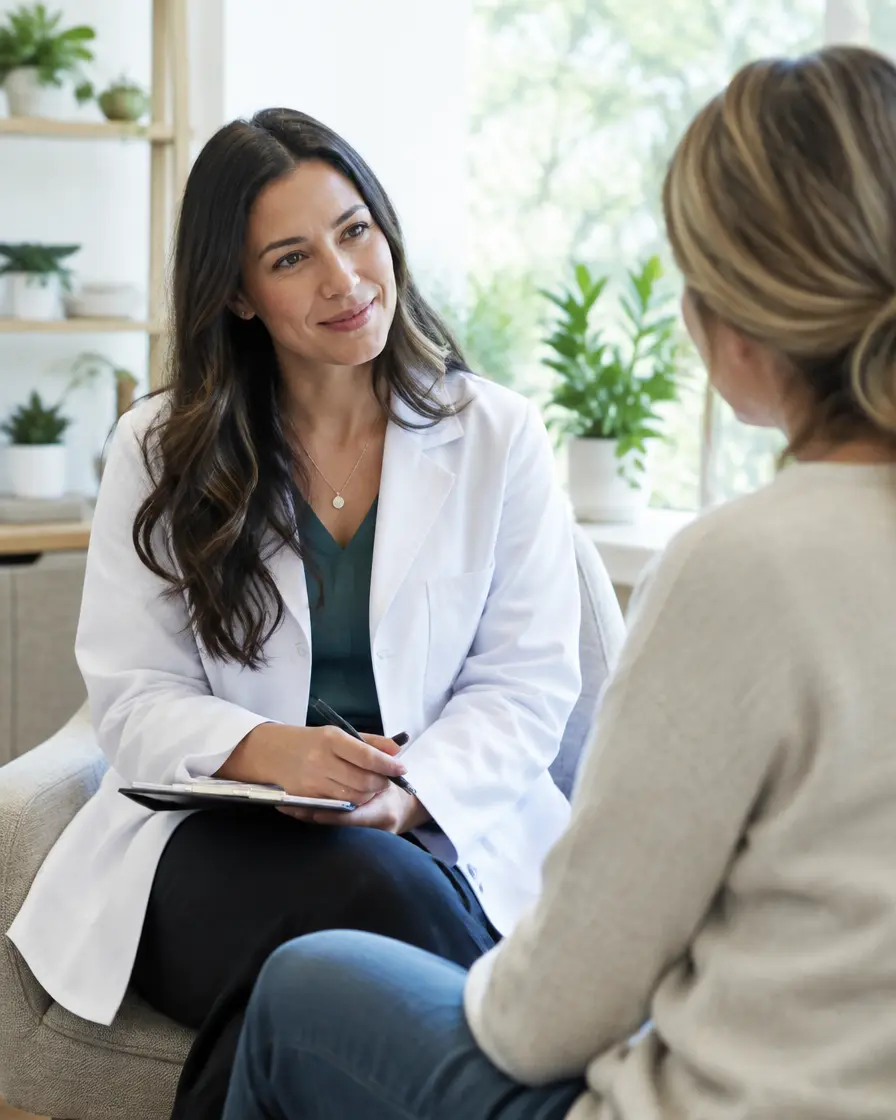 Functional medicine practitioner consulting with a patient