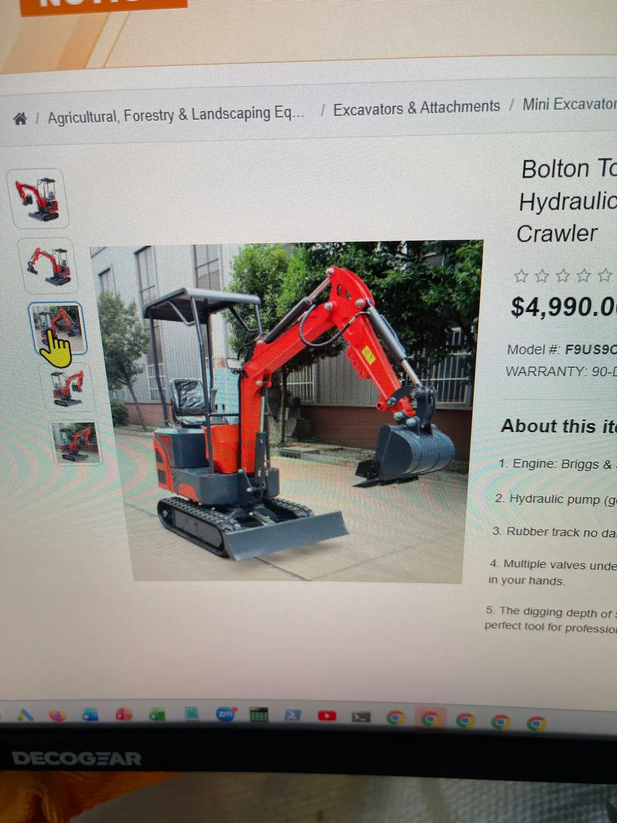 1995 Case SV185 Trencher
