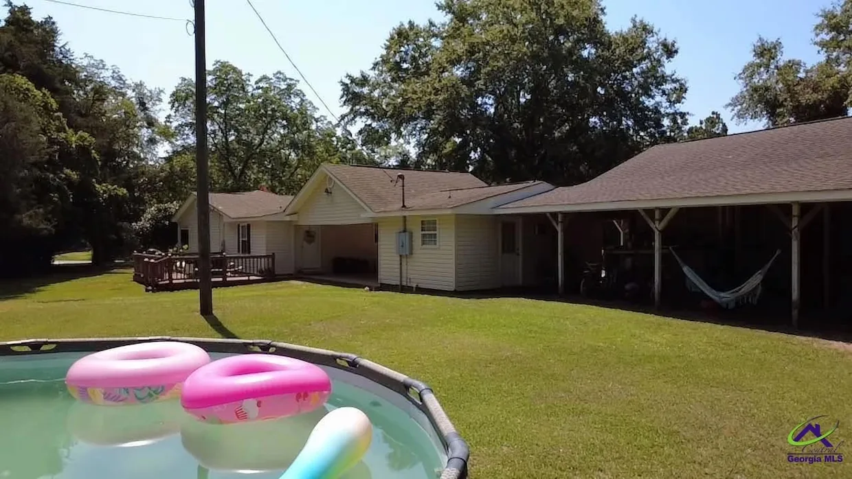 The backyard and lawn