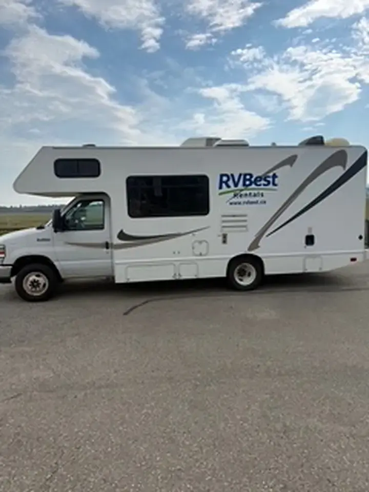 RV Best Rentals Class C motorhome, side profile