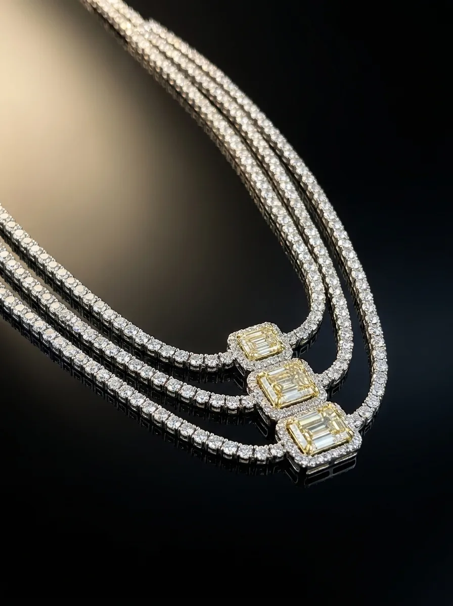 Three-Layer Diamond Necklace