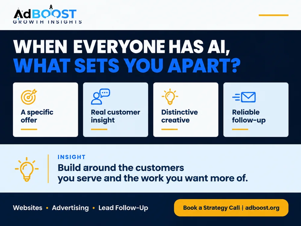 Infographic: a specific offer, real customer insight, distinctive creative and reliable follow-up set you apart