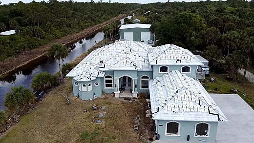Premium Tile Roof — Aerial Drone View